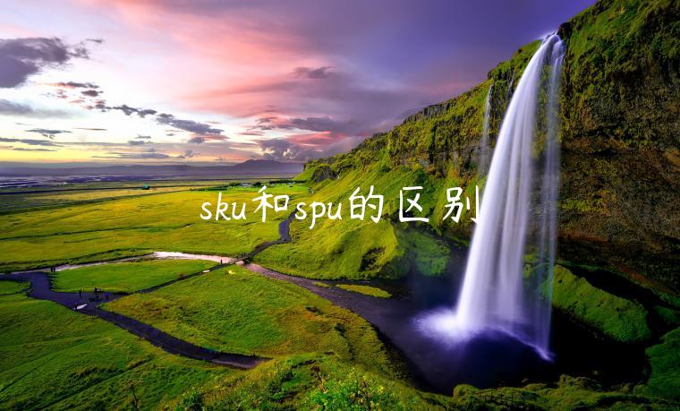 sku和spu的區(qū)別